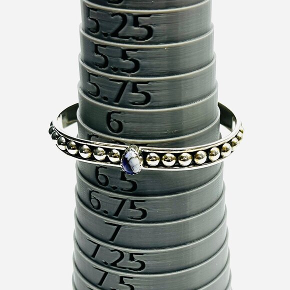 HaDa Sterling Silver Bracelet — Purple  Mojave Turquoise Cuff — NWT - Picture 9 of 13